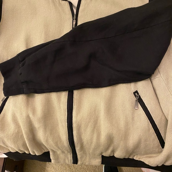 For Cynthia Women Baseball Style Jacket in Woven Linen/Cotton Blend. Size 2X - Picture 3 of 4